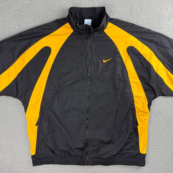 Nike NOCTA Track Jacket Mens XXL Tall 2XL Black Gold Yellow Drake Windbreaker - Picture 2 of 10
